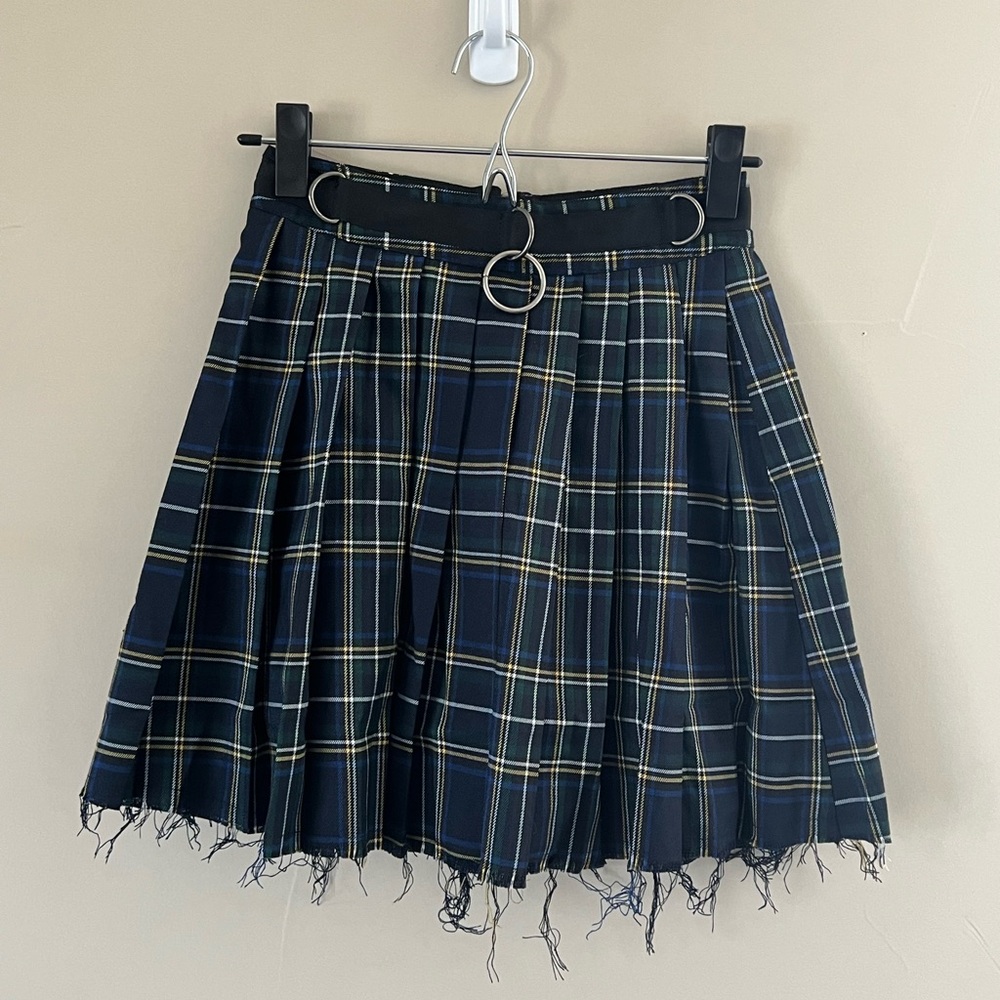 Current Mood Plaid Skirt